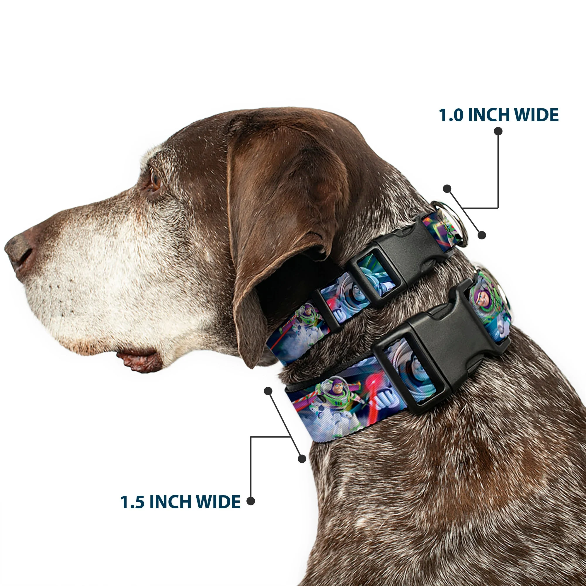Plastic Clip Collar - Buzz Lightyear Action Poses Stacked - Image 2