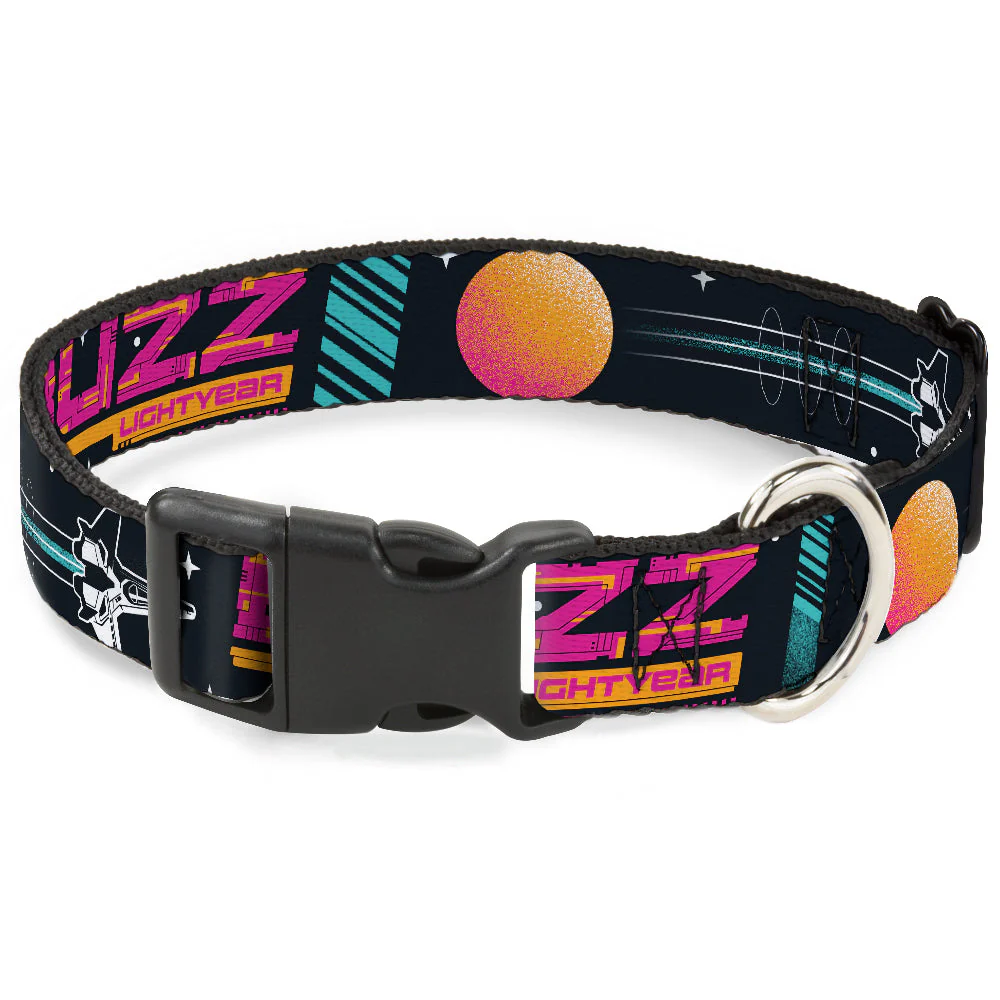 Plastic Clip Collar - BUZZ LIGHTYEAR Hyper Speed Spaceship Black/Multi Color