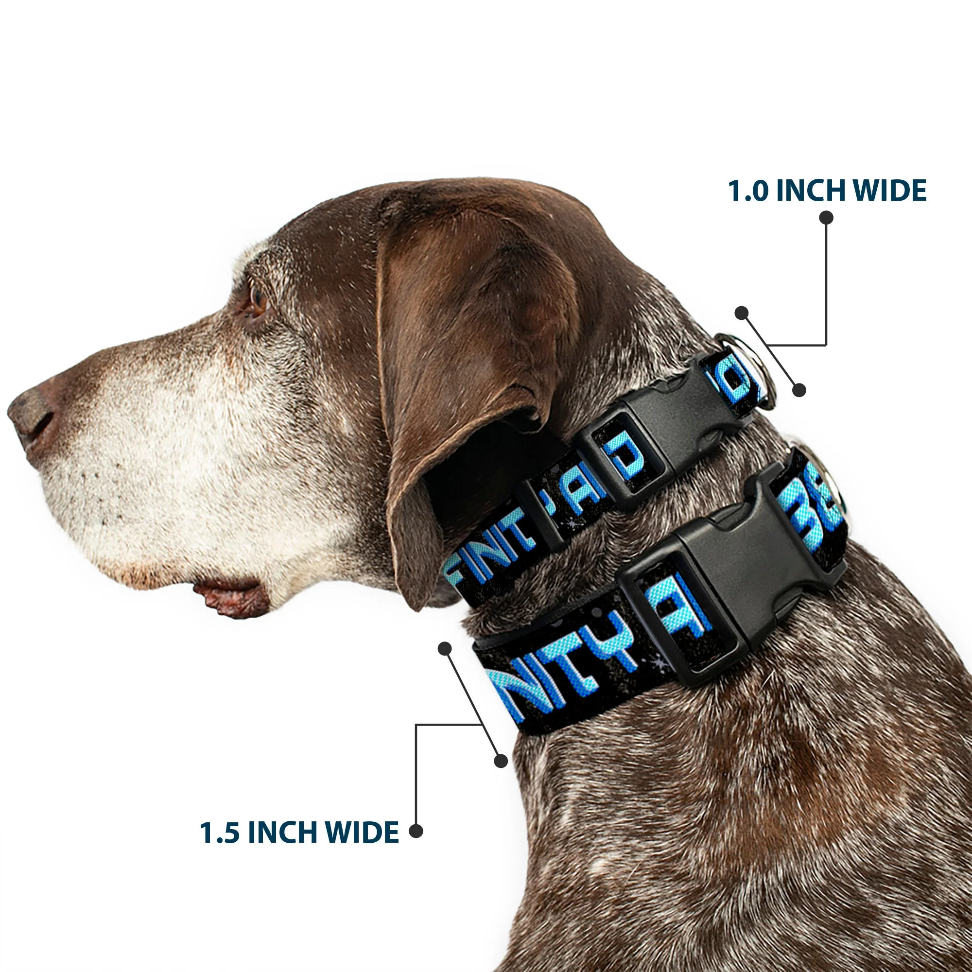 Plastic Clip Collar - Buzz Poses/Stars TO INFINITY AND BEYOND Black/Blues - Image 2