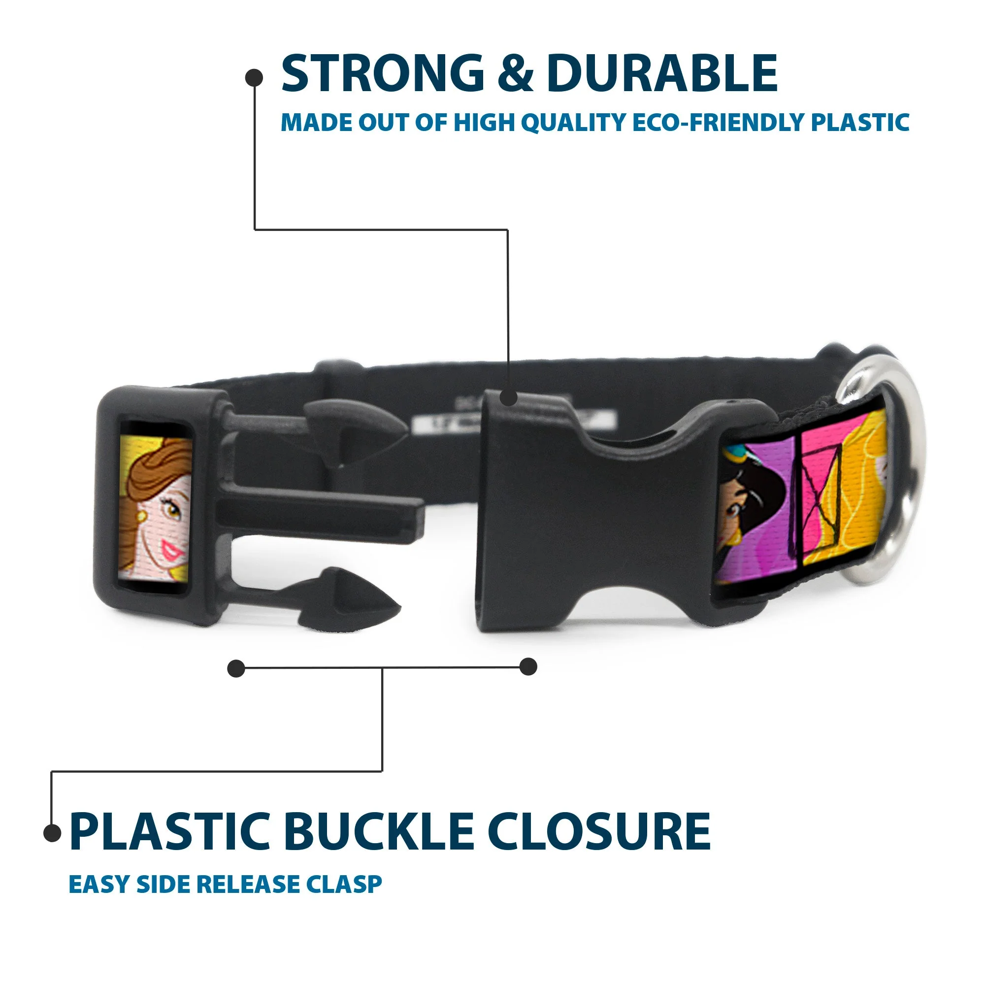 Plastic Clip Collar - Disney Princess Blocks - Image 4