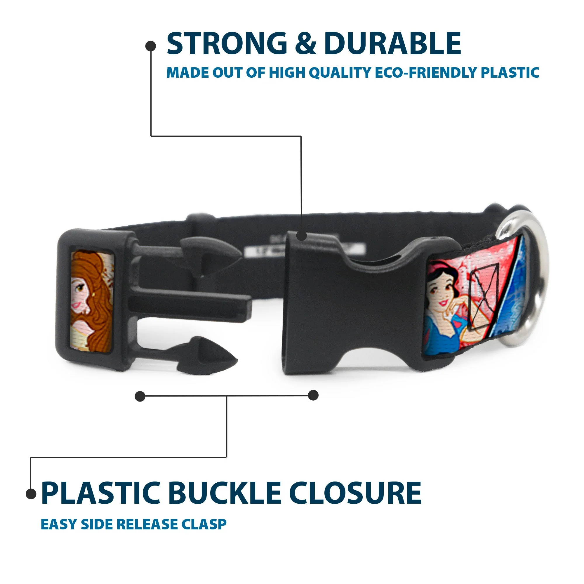 Plastic Clip Collar - Disney Princess Poses/Castle Blocks - Image 4
