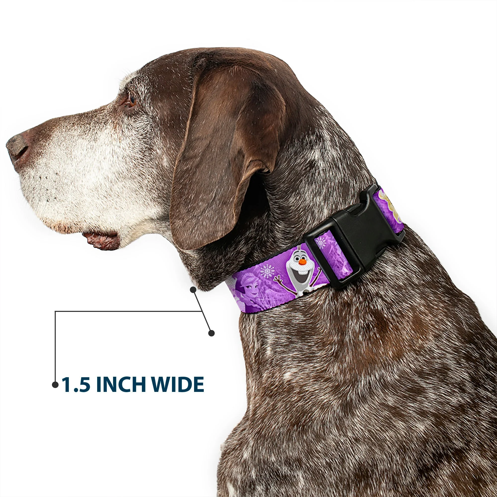Plastic Clip Collar - Frozen Anna/Elsa/Olaf Poses/Scenes Purples - Image 7