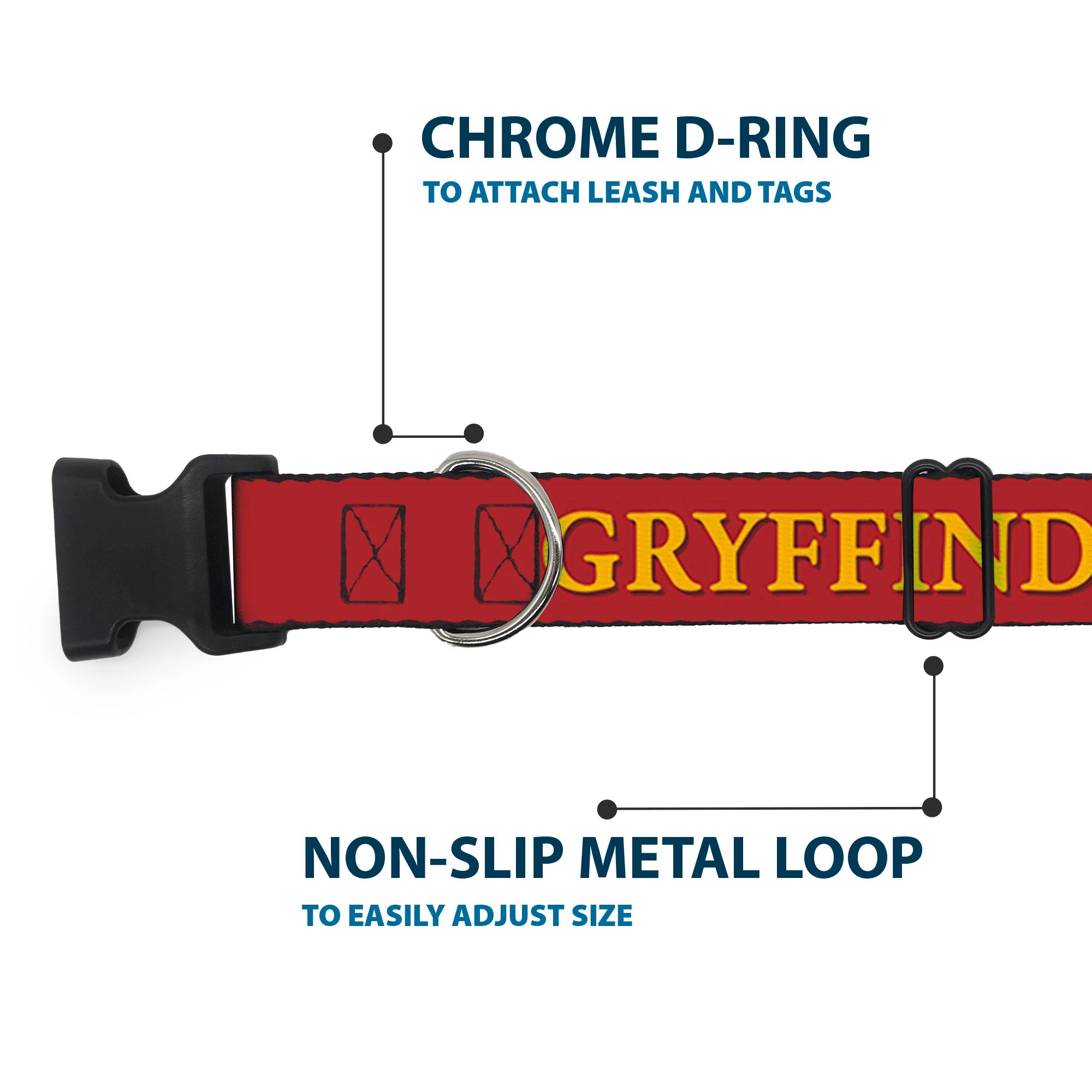 Plastic Clip Collar - Harry Potter GRYFFINDOR & Crest Black/Red - Image 5
