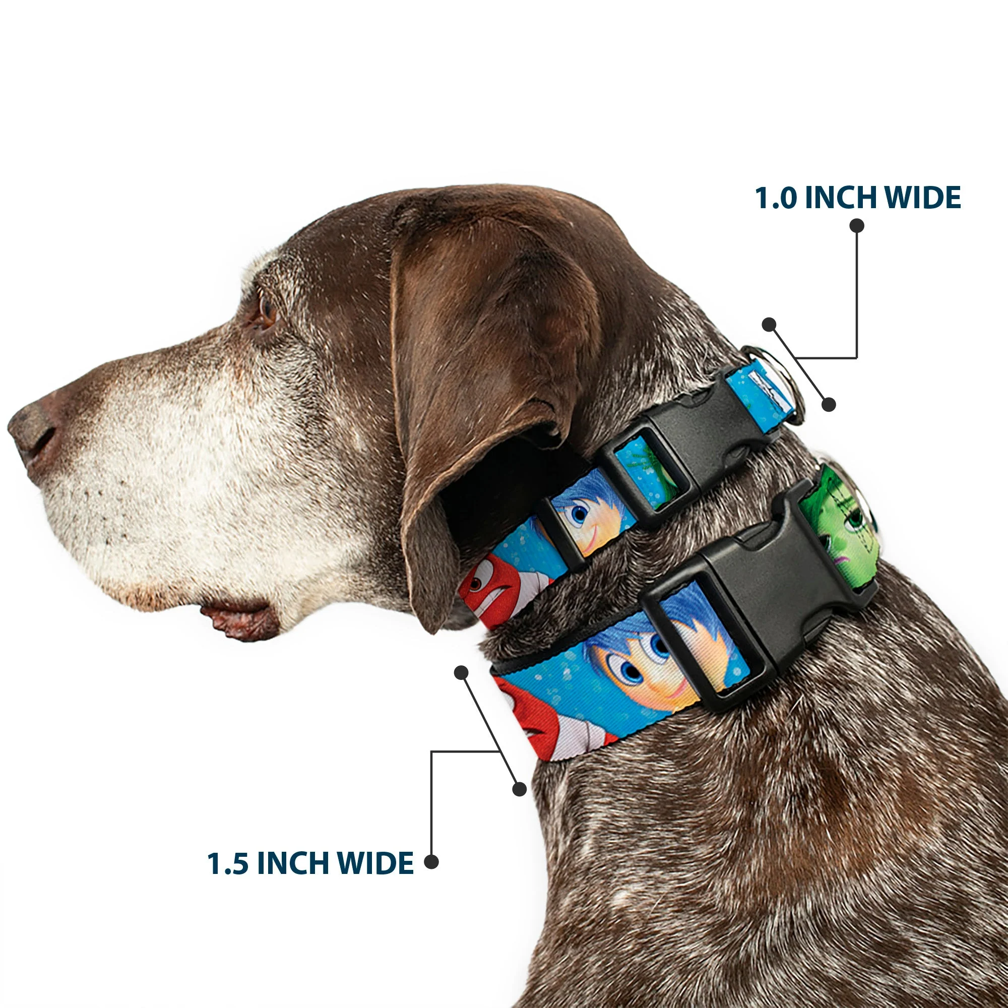 Plastic Clip Collar - INSIDE OUT 6-Character Pose Sparkle Blue/White - Image 2
