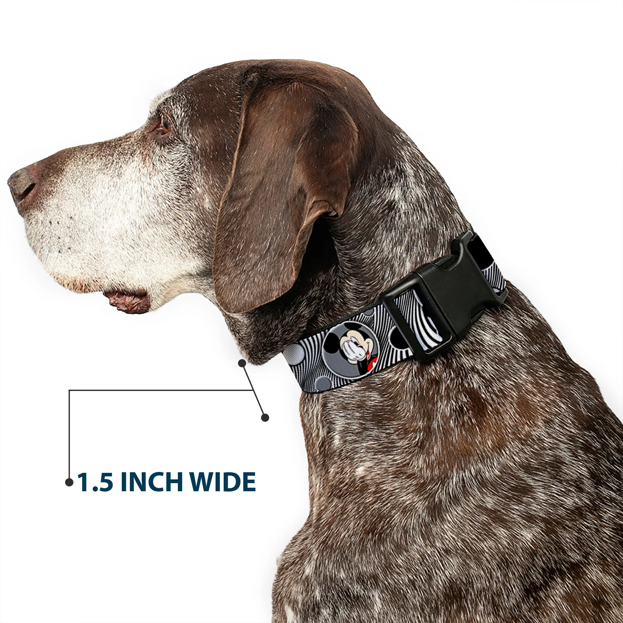 Plastic Clip Collar - Mickey & Minnie Peek-a-Boo Expressions Swirl Black/White - Image 7