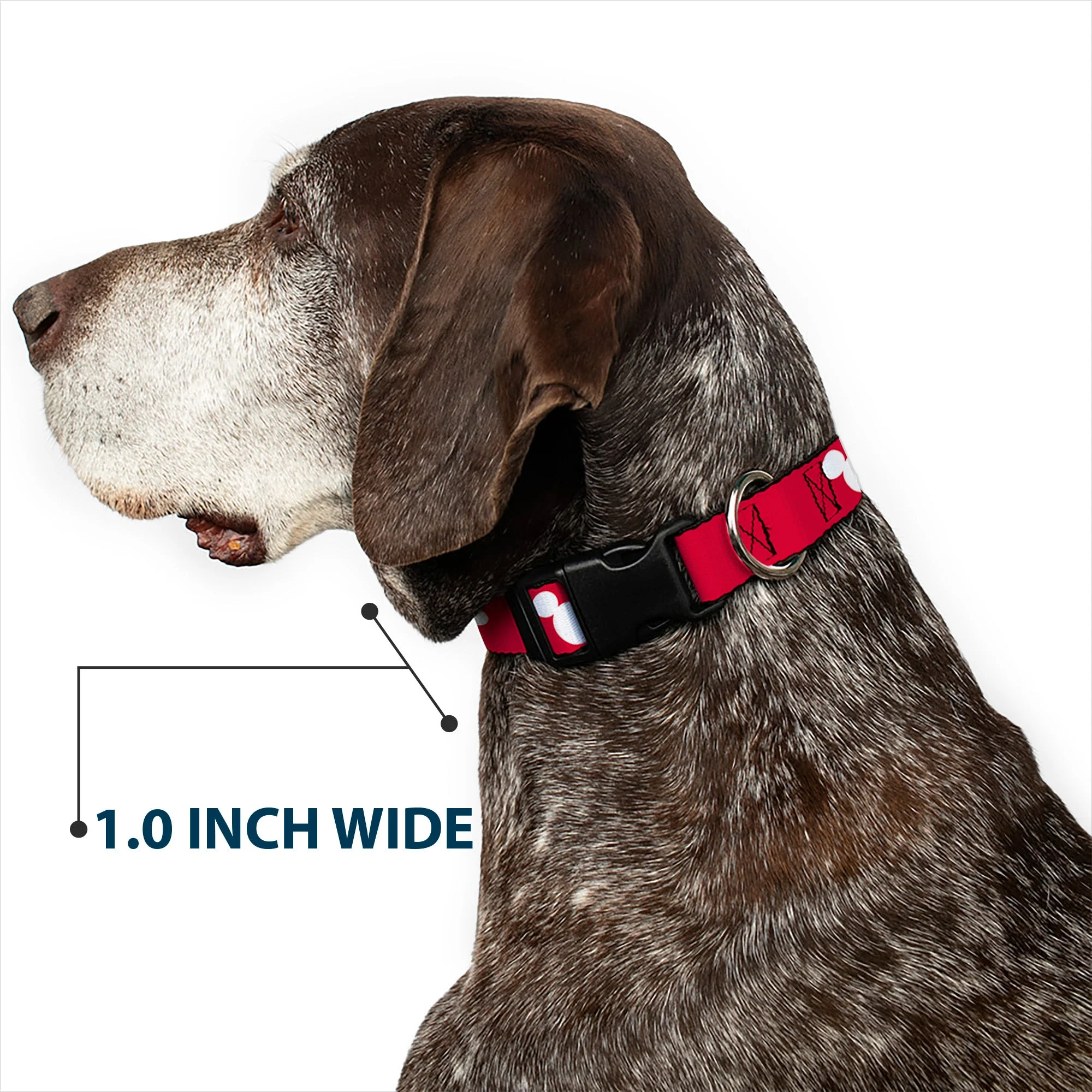 Plastic Clip Collar - Mickey Mouse Ears Icon Red/White - Image 6