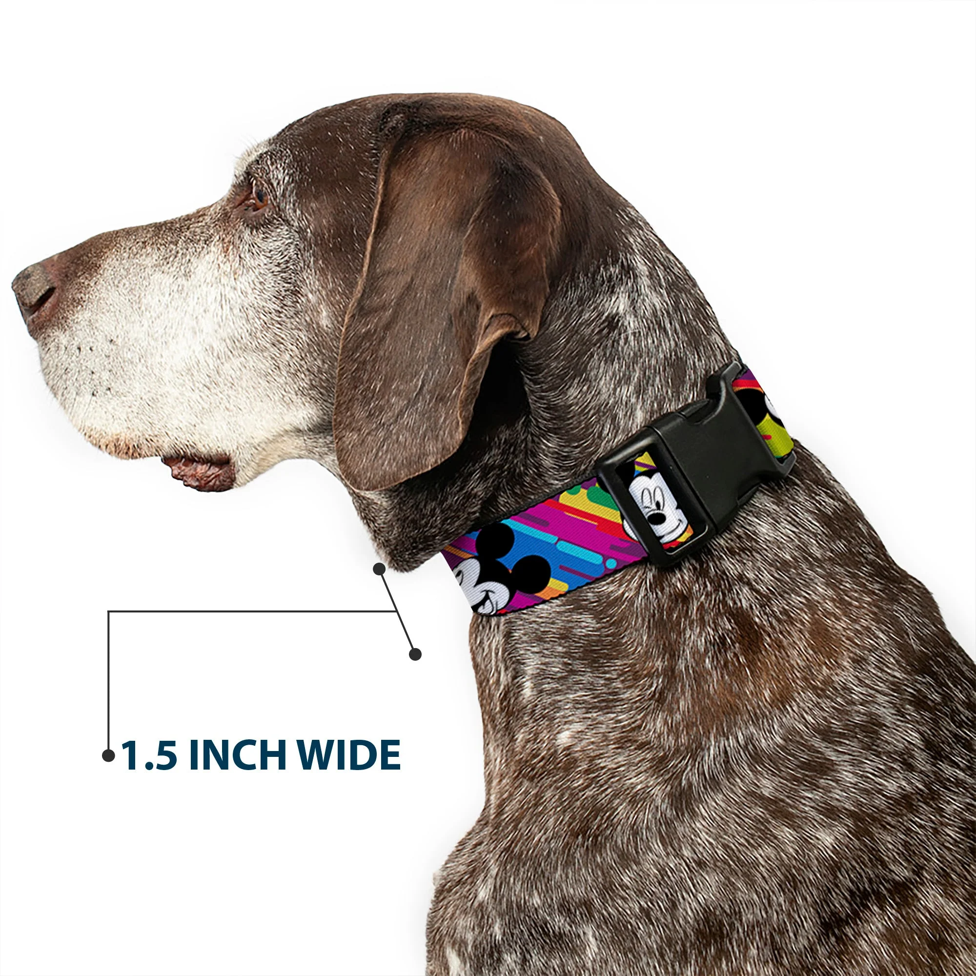 Plastic Clip Collar - Mickey Mouse Expressions Multi Color White/Black - Image 7
