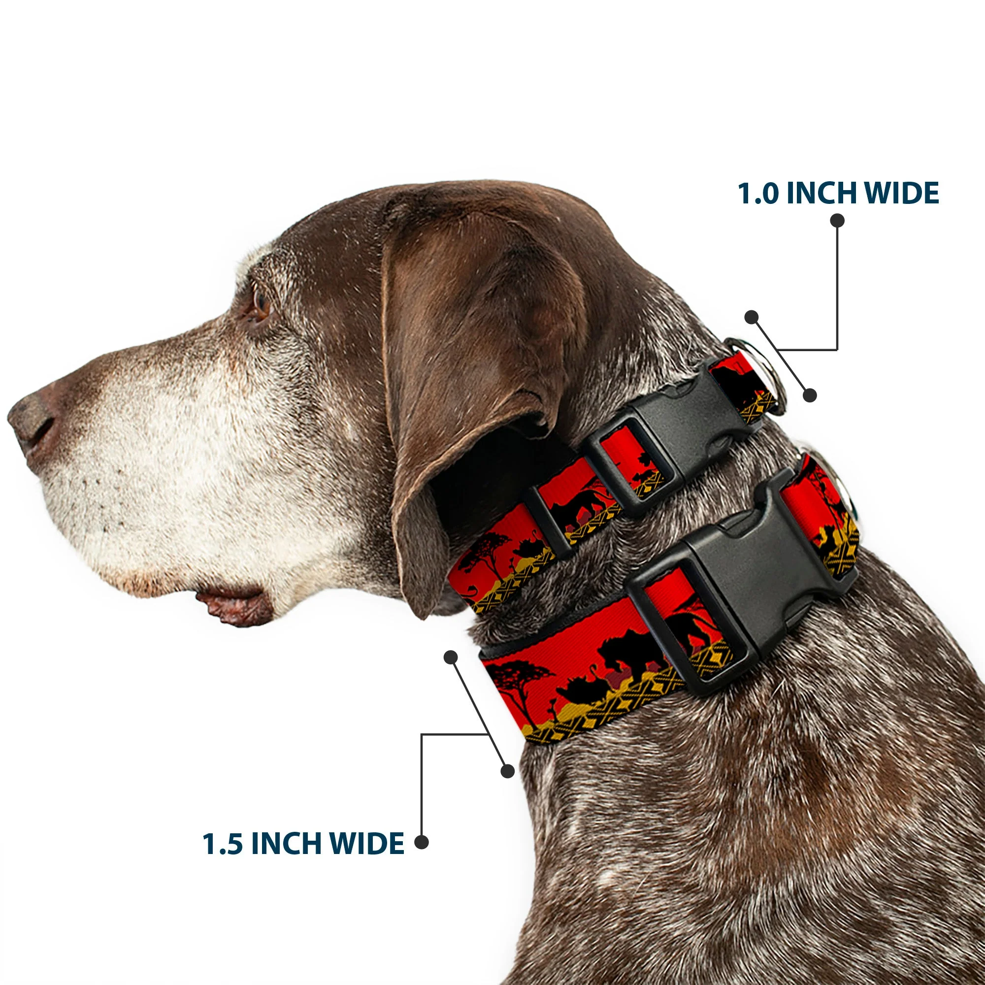 Plastic Clip Collar - Mufasa & Simba JUST CANT WAIT TO BE KING/Family Silhouette - Image 2