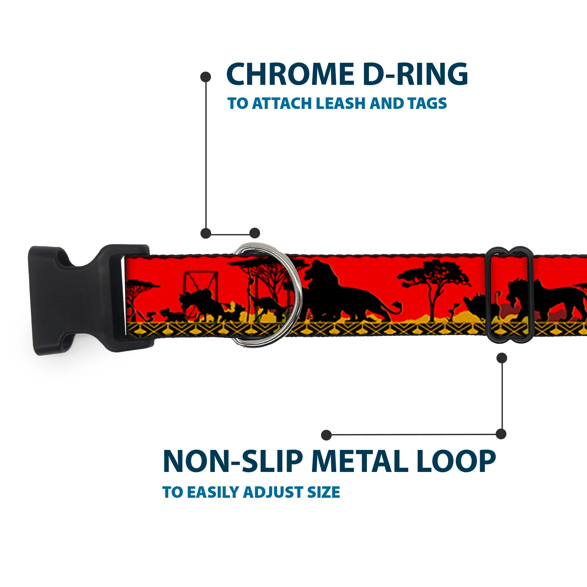 Plastic Clip Collar - Mufasa & Simba JUST CANT WAIT TO BE KING/Family Silhouette - Image 5