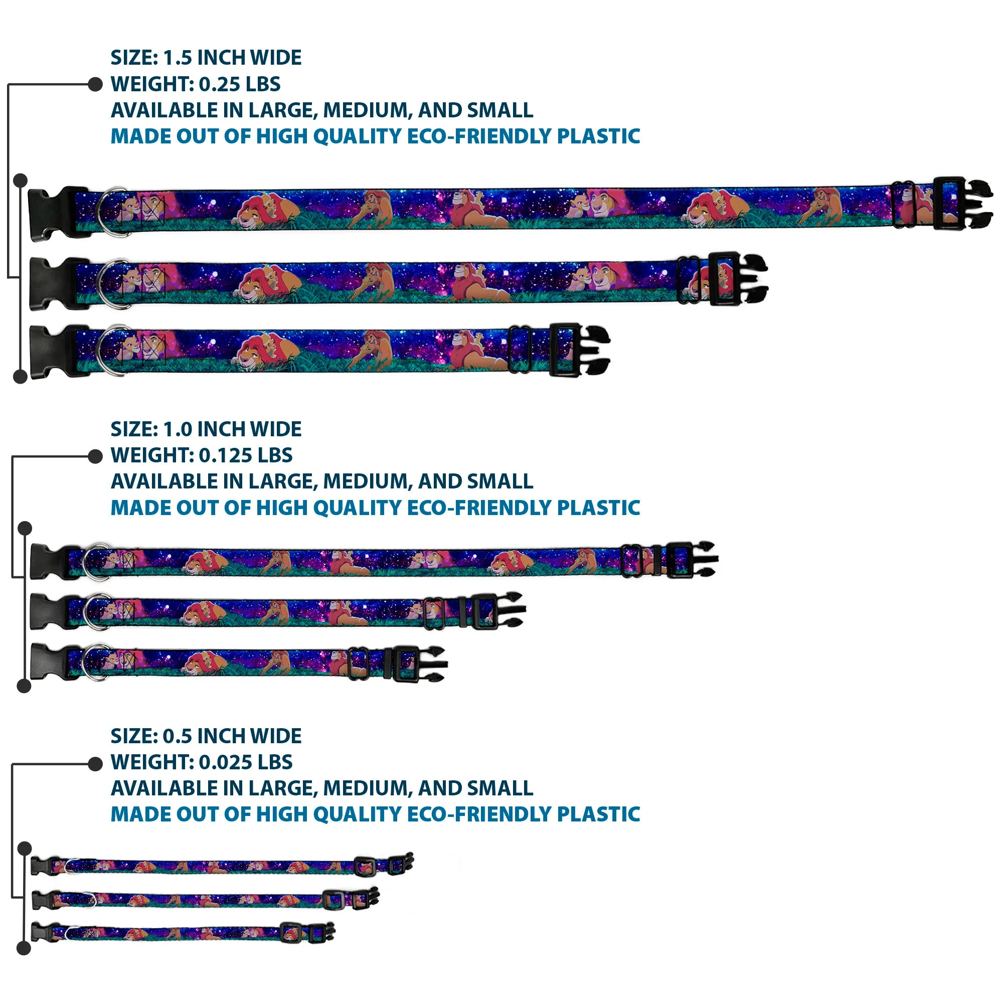 Plastic Clip Collar - Mufasa & Simba Night Poses - Image 3
