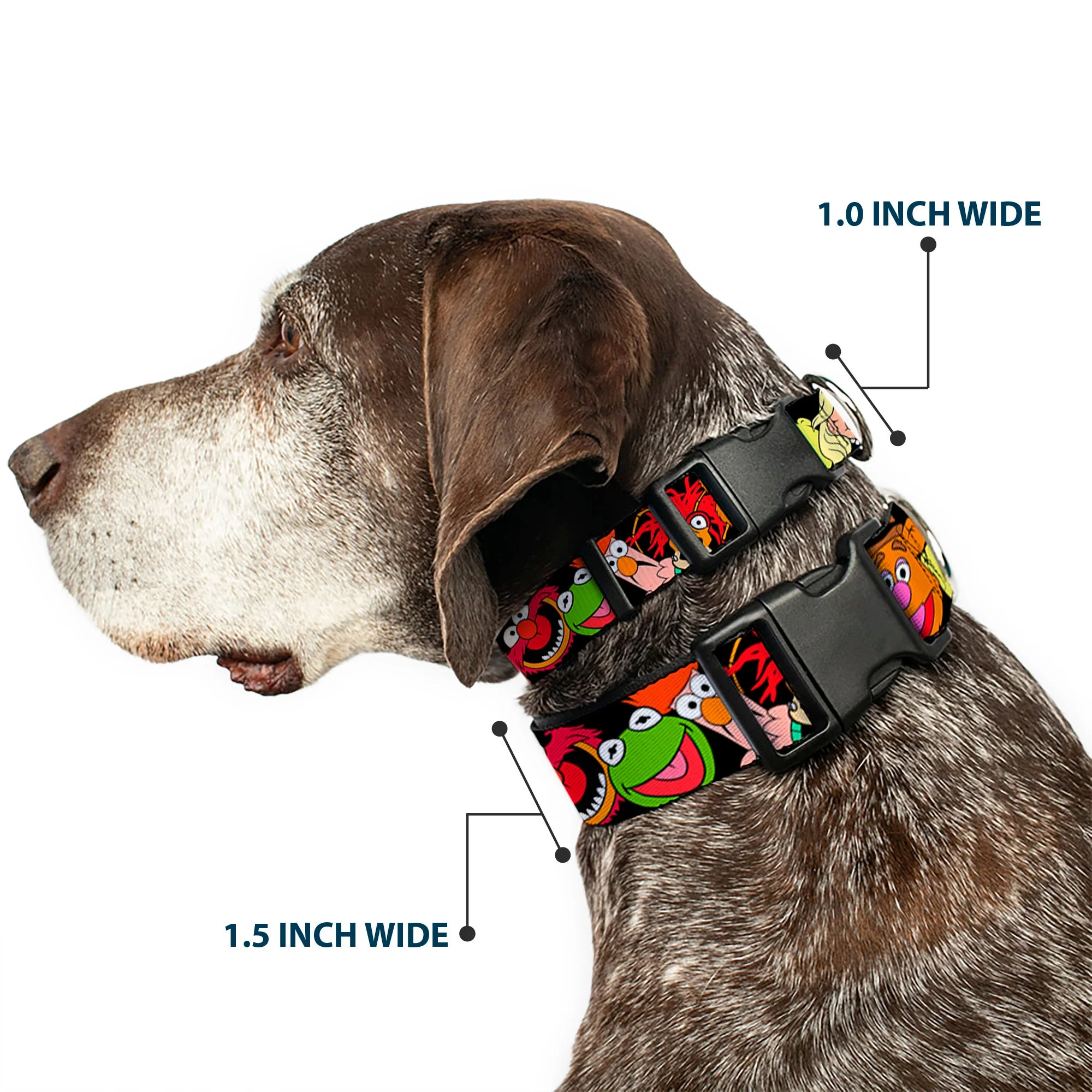Plastic Clip Collar - Muppets Faces Black - Image 2