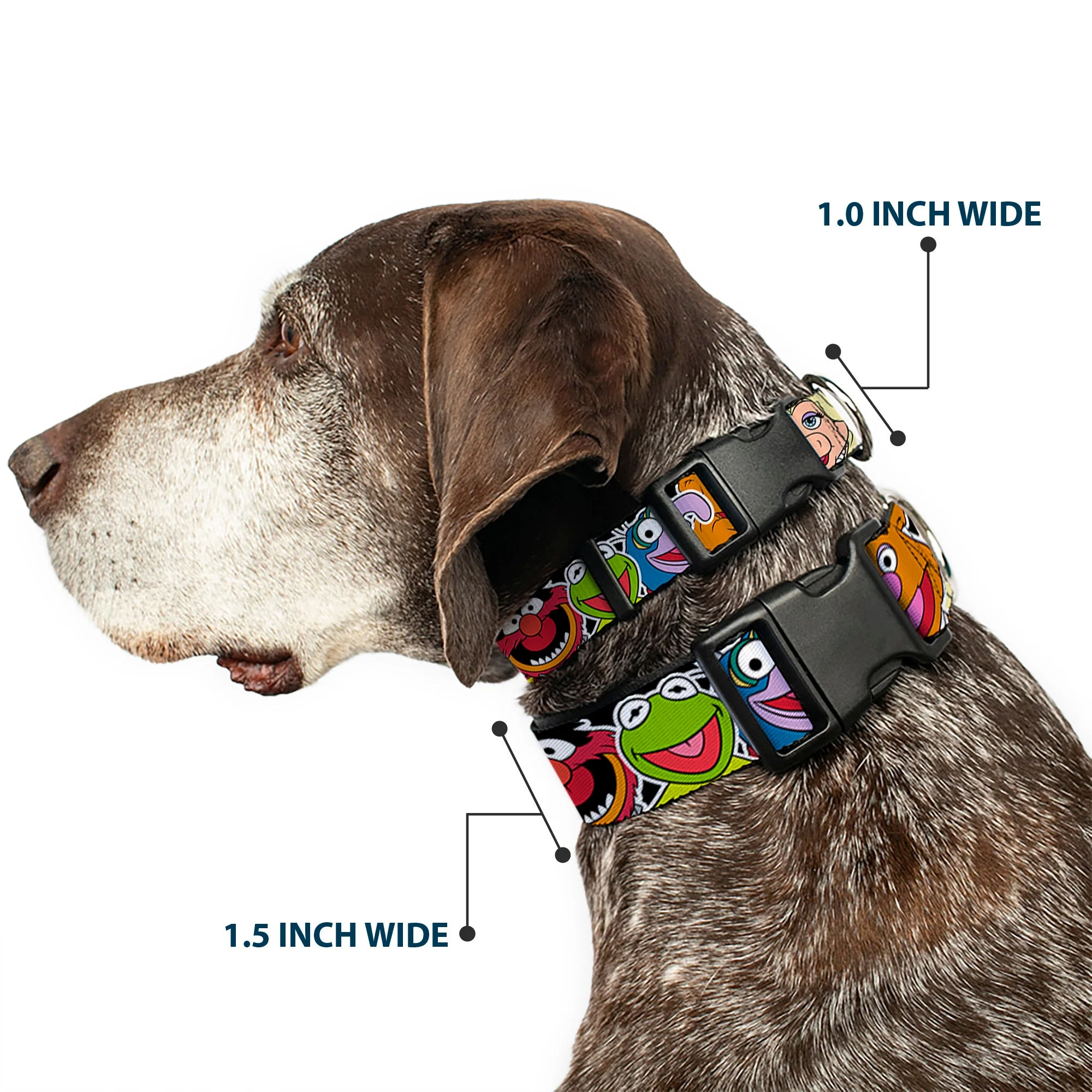 Plastic Clip Collar - Muppets Faces CLOSE-UP Black - Image 2