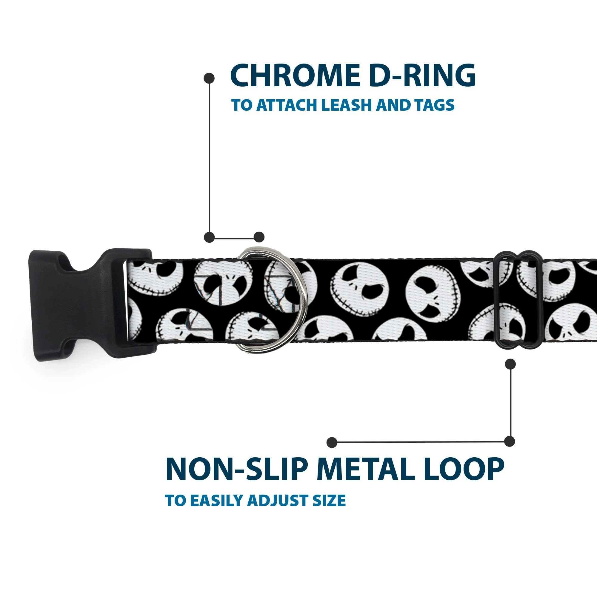 Plastic Clip Collar - NBC Jack Expressions Scattered Black/White - Image 5