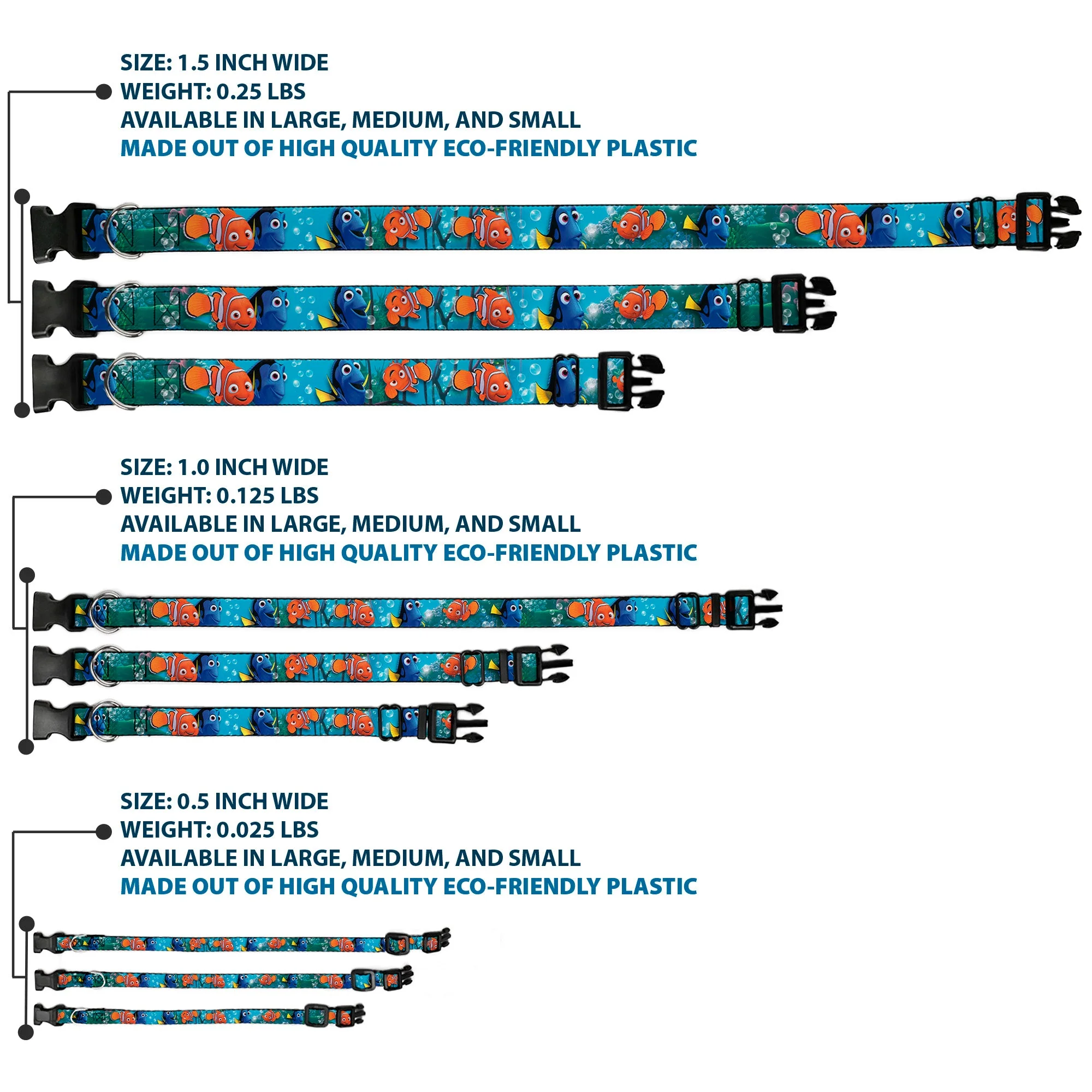 Plastic Clip Collar - Nemo & Dory Poses - Image 3