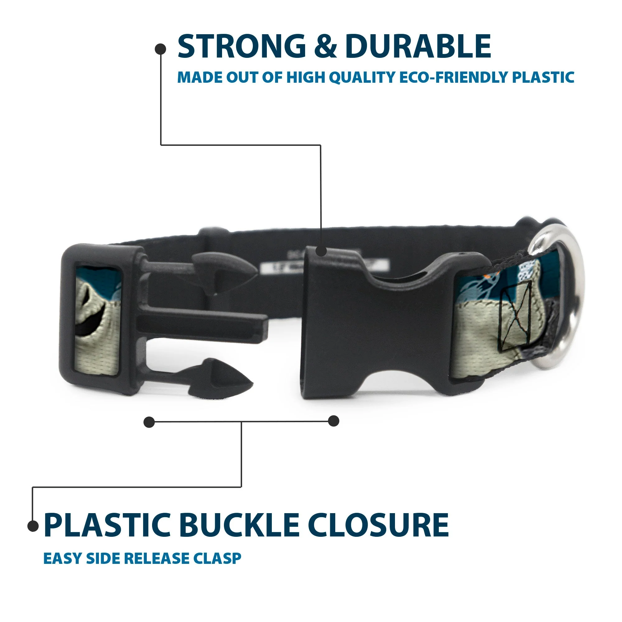 Plastic Clip Collar - Nightmare Before Christmas 4-Character Group/Cemetery Scene - Image 4