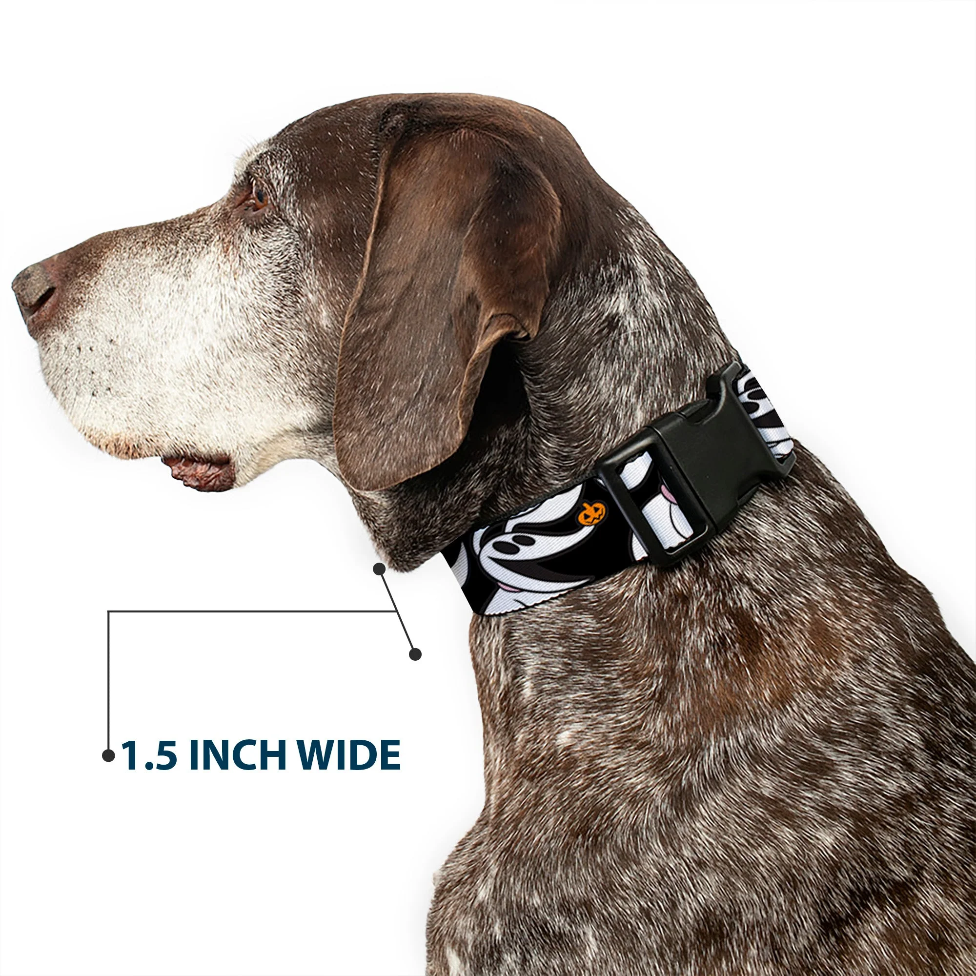 Plastic Clip Collar - Nightmare Before Christmas Zero 5-Pumpkin Expressions Black/White/Orange - Image 7