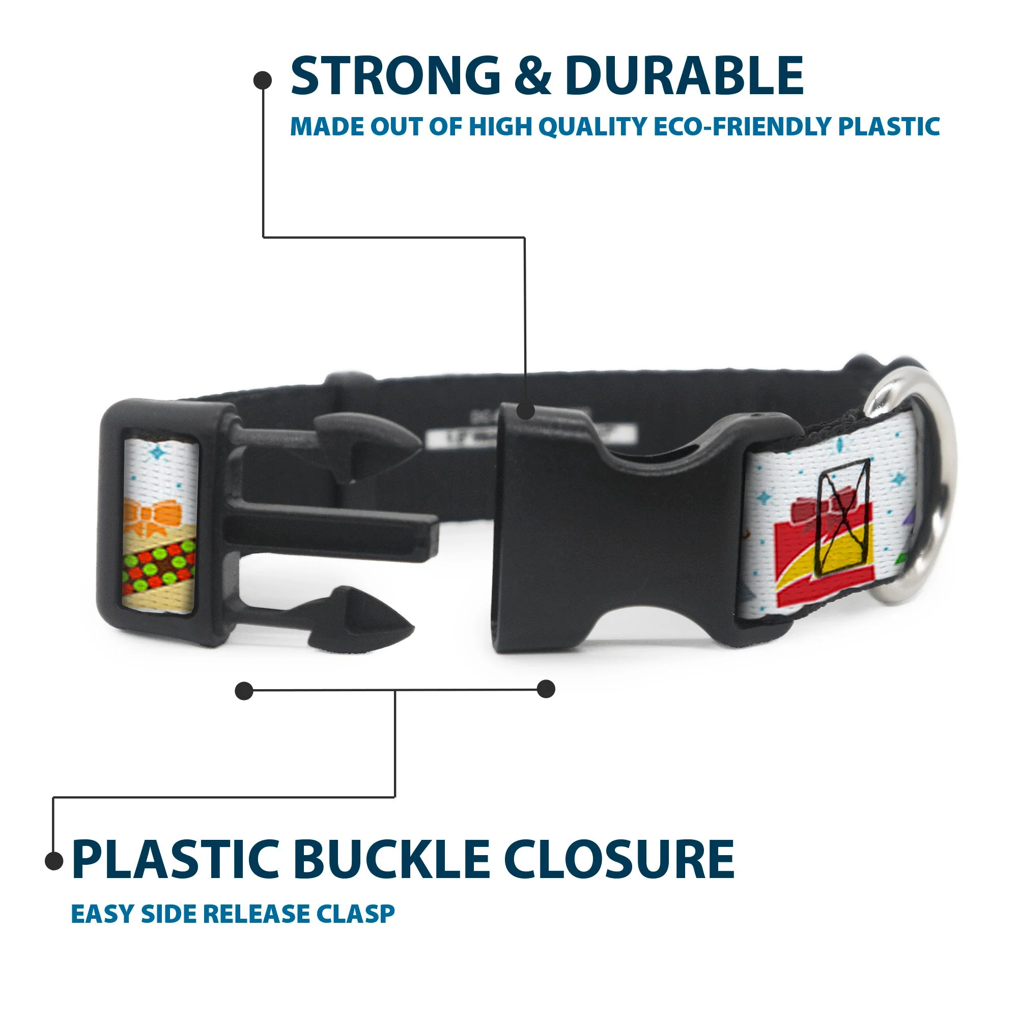 Plastic Clip Collar - Pixar Holiday Collection Character Gifts Lineup/Stars White/Blues - Image 4