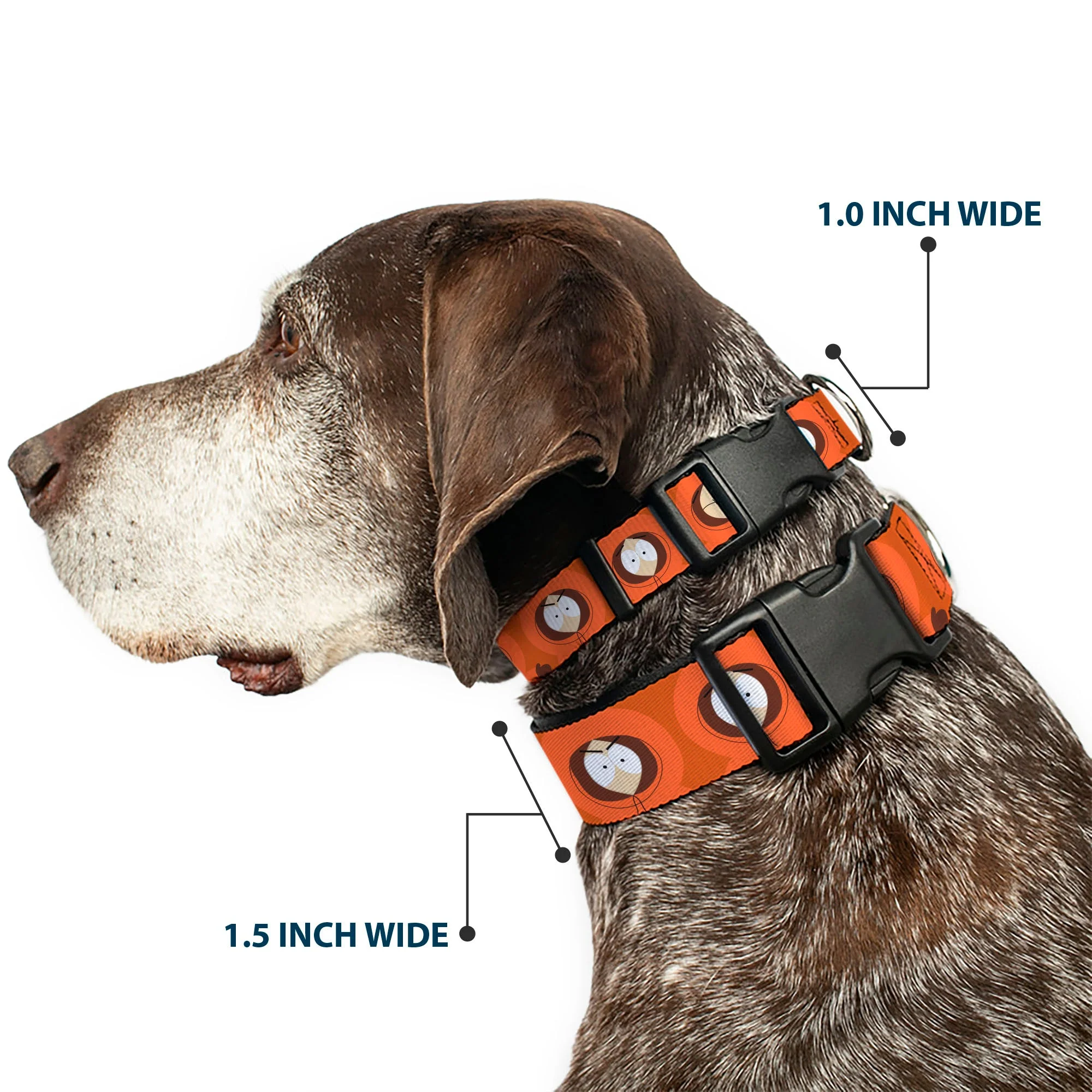 Plastic Clip Collar - South Park Kenny Expressions Oranges - Image 2