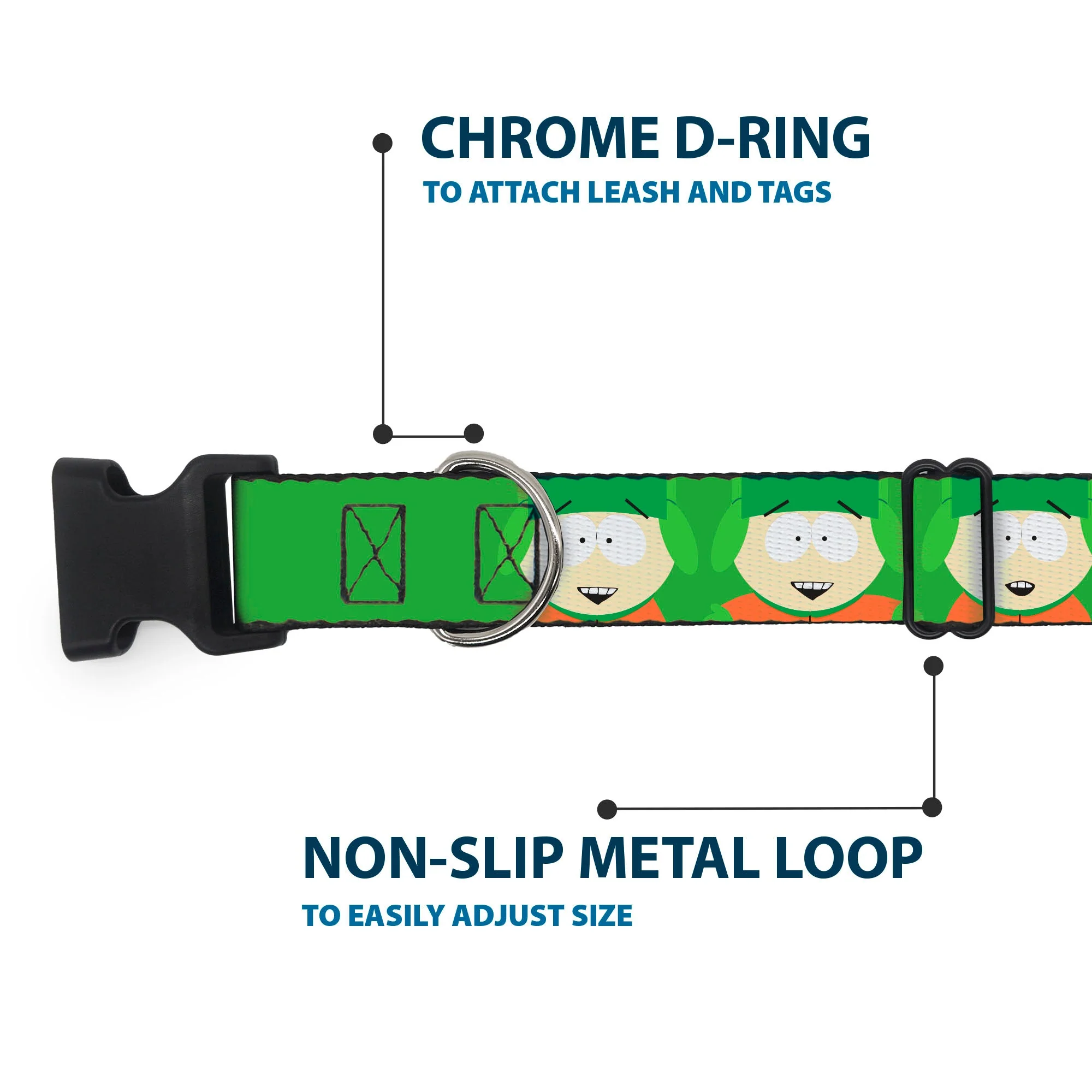 Plastic Clip Collar - South Park Kyle Expressions Greens - Image 5
