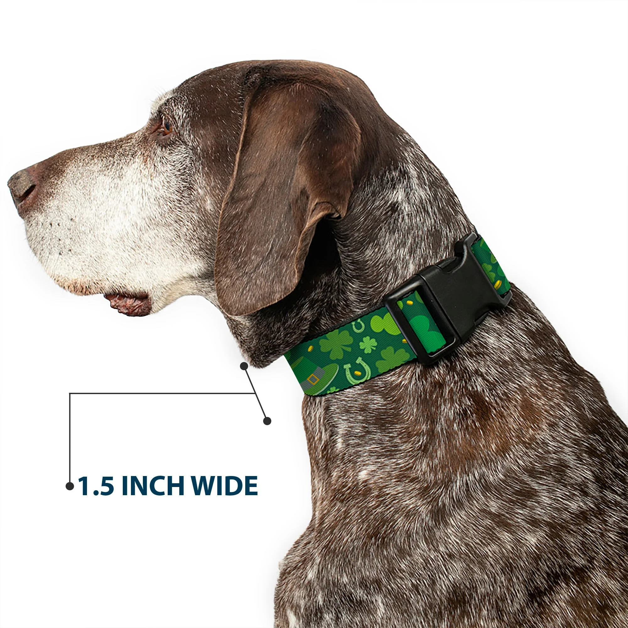 Plastic Clip Collar - St. Patricks Day Mickey Collage Greens - Image 7