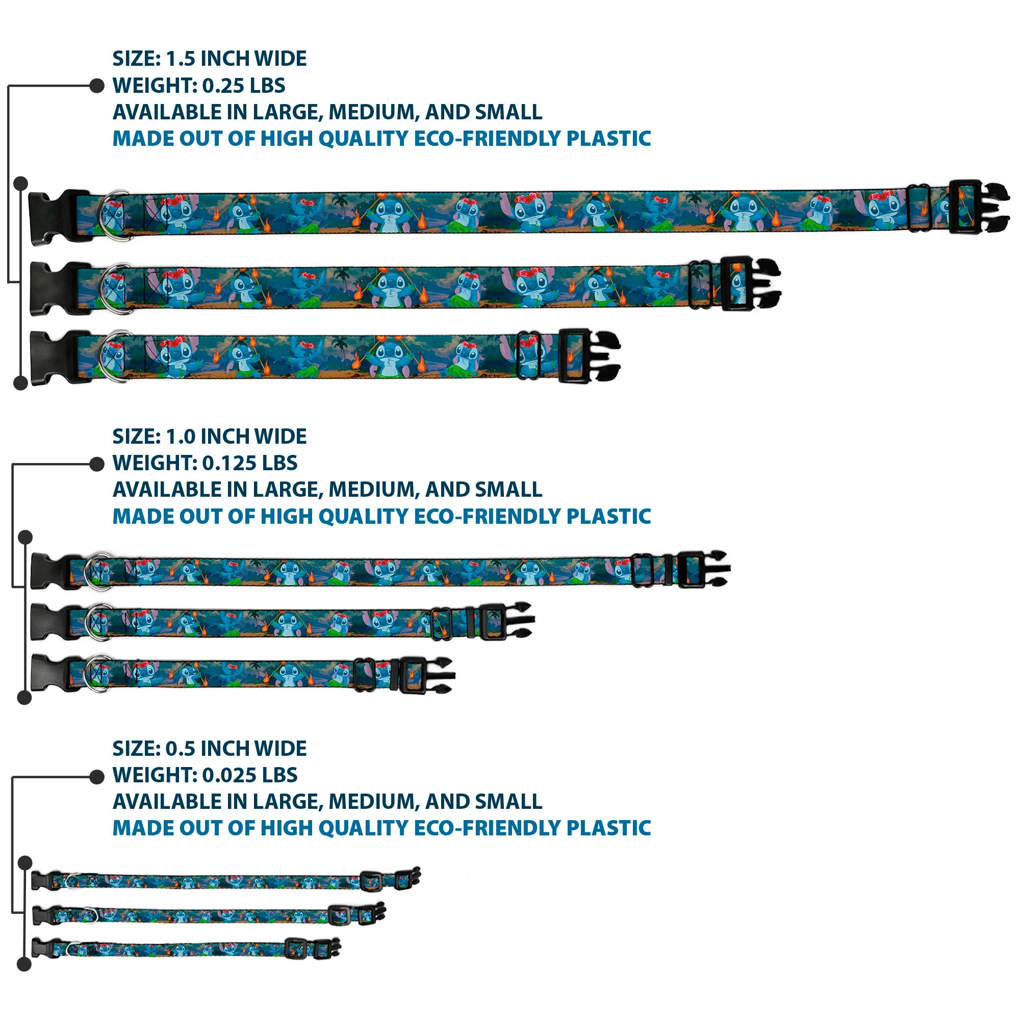 Plastic Clip Collar - Stitch Hula Dance 5-Poses - Image 3