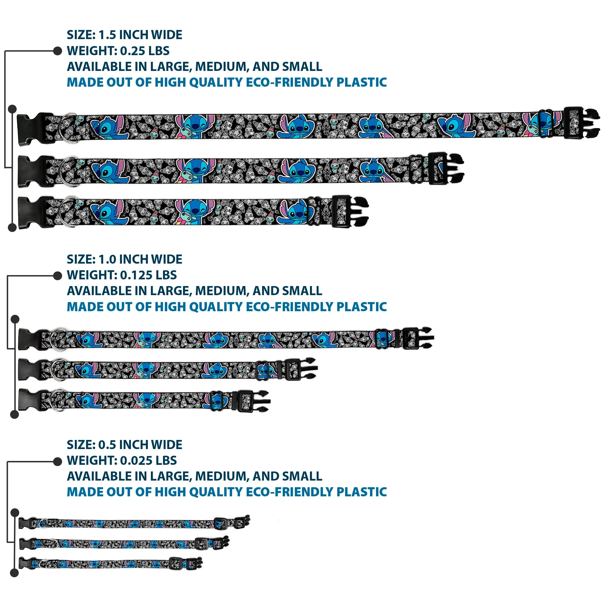 Plastic Clip Collar - Stitch Poses/Mini Scrump Scattered - Image 3