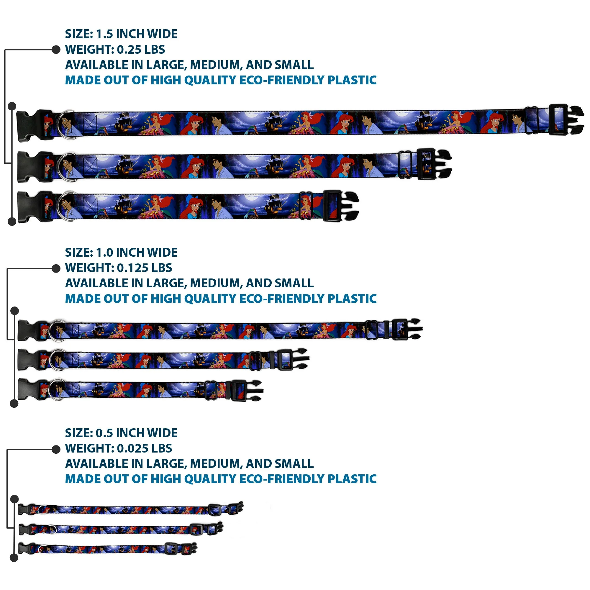 Plastic Clip Collar - The Little Mermaid Ariel & Eric Scenes - Image 3