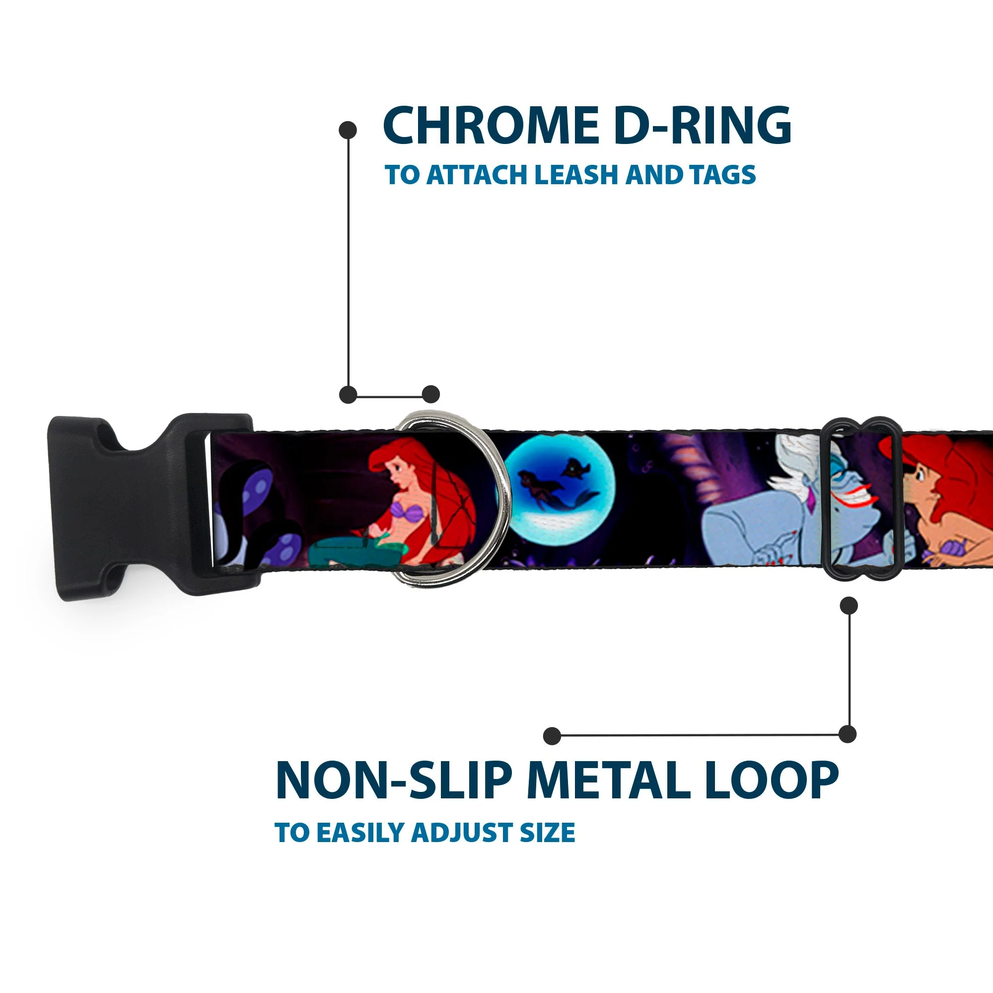 Plastic Clip Collar - The Little Mermaid Ariel & Ursula Scenes - Image 5
