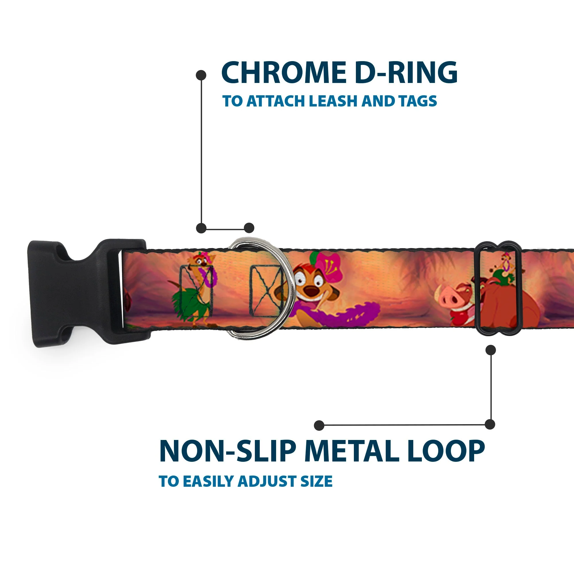 Plastic Clip Collar - Timon & Pumba The Hula Song Poses - Image 5
