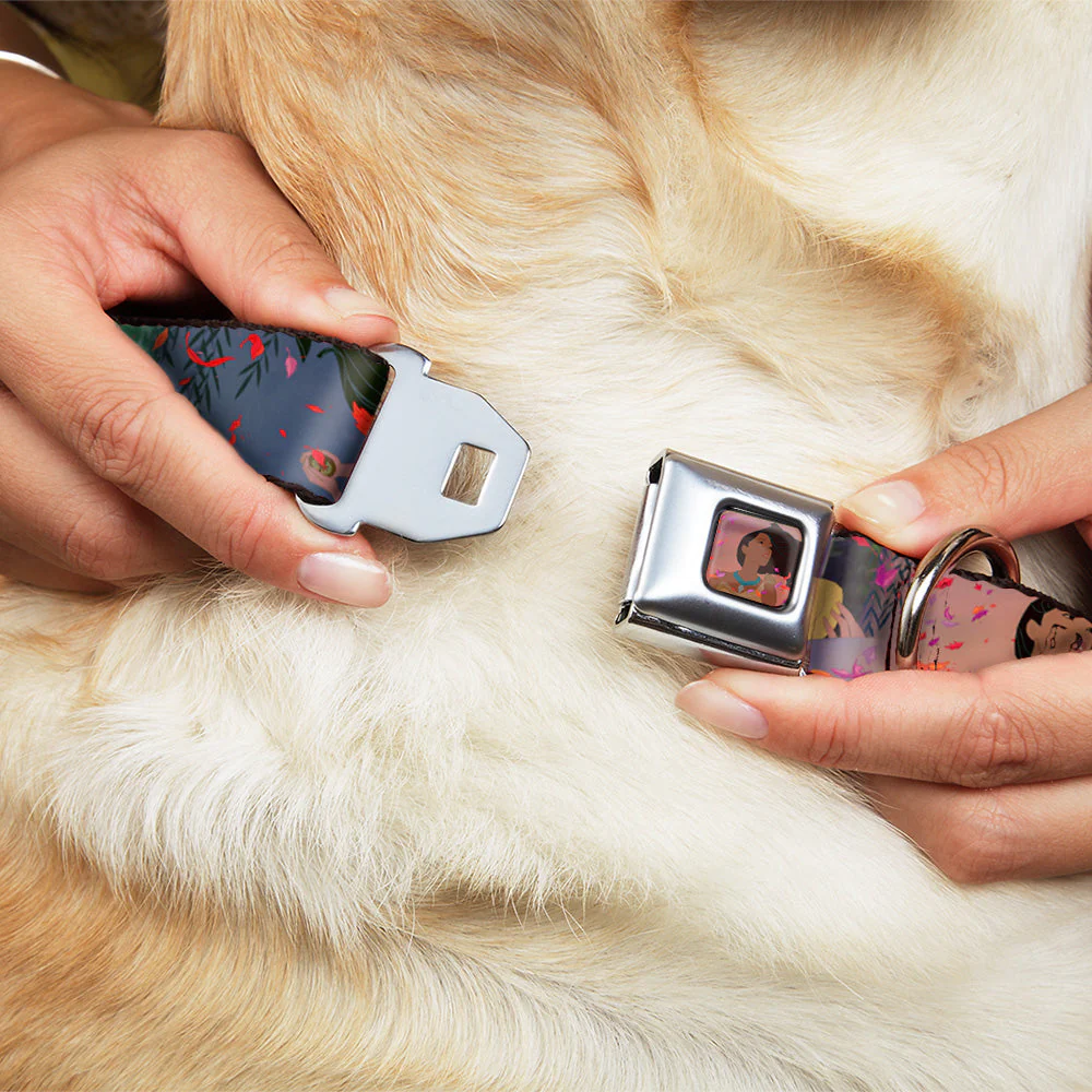 Pocahontas Colors of the Wind Full Color Seatbelt Buckle Collar - Pocahontas & John Smith Scenes - Image 8