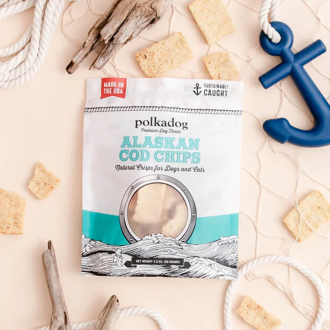 Polkadog Alaskan Cod Chips Dog Treats (3.5oz) - Image 2