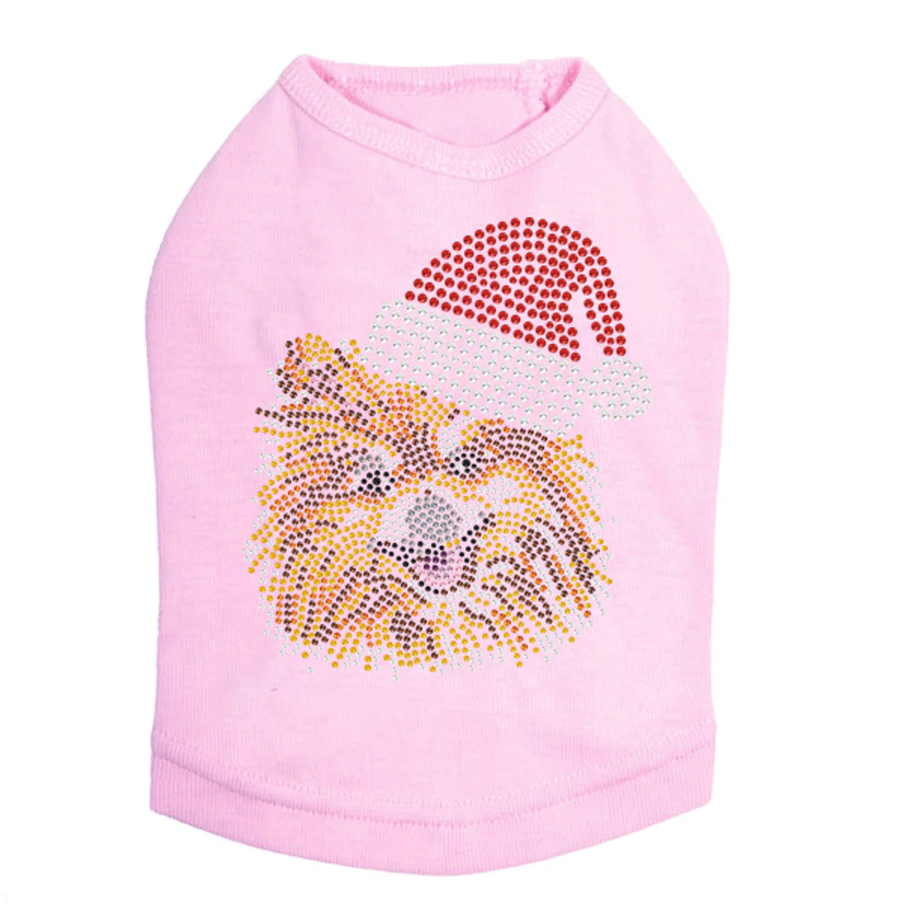 Pomeranian with Santa Hat - Dog Tank - Image 7