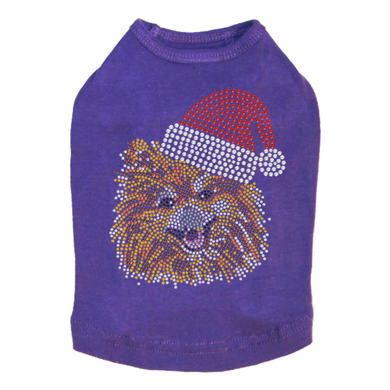 Pomeranian with Santa Hat - Dog Tank - Image 8