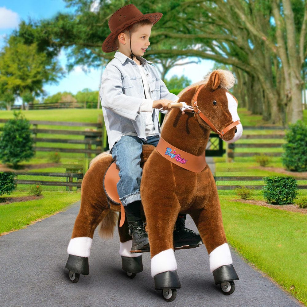 PonyCycle Large Ride On Horse Toy - Brown - Image 2