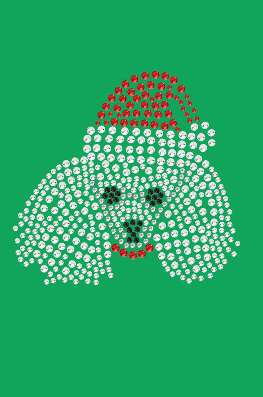 Poodle Face with Santa Hat - Bandana - Image 3