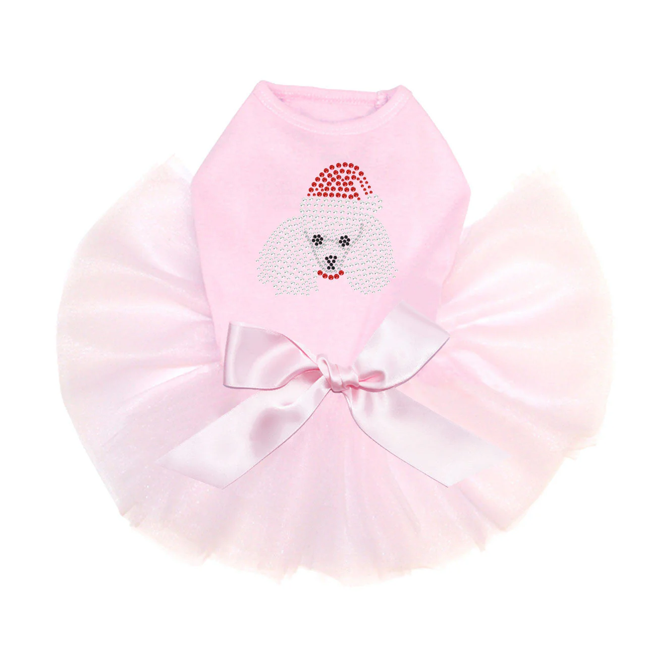 Poodle Face with Santa Hat - Custom Tutu - Image 2