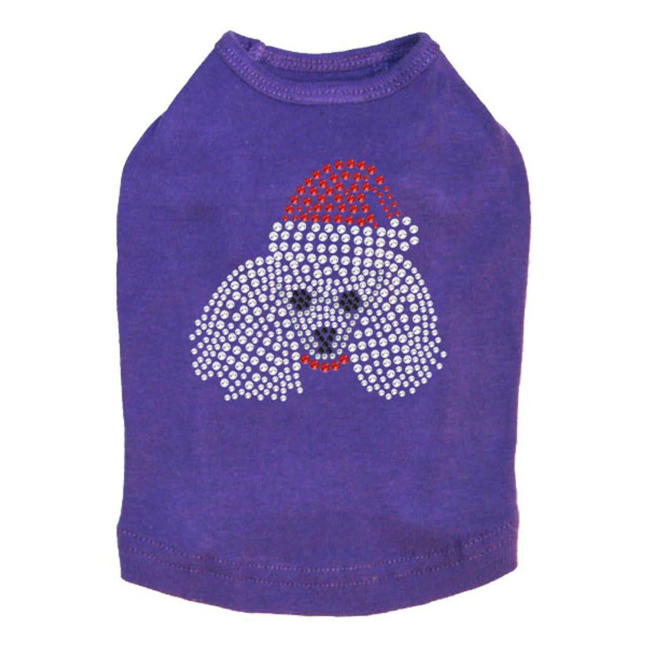 Poodle Face with Santa Hat - Dog Tank - Image 11