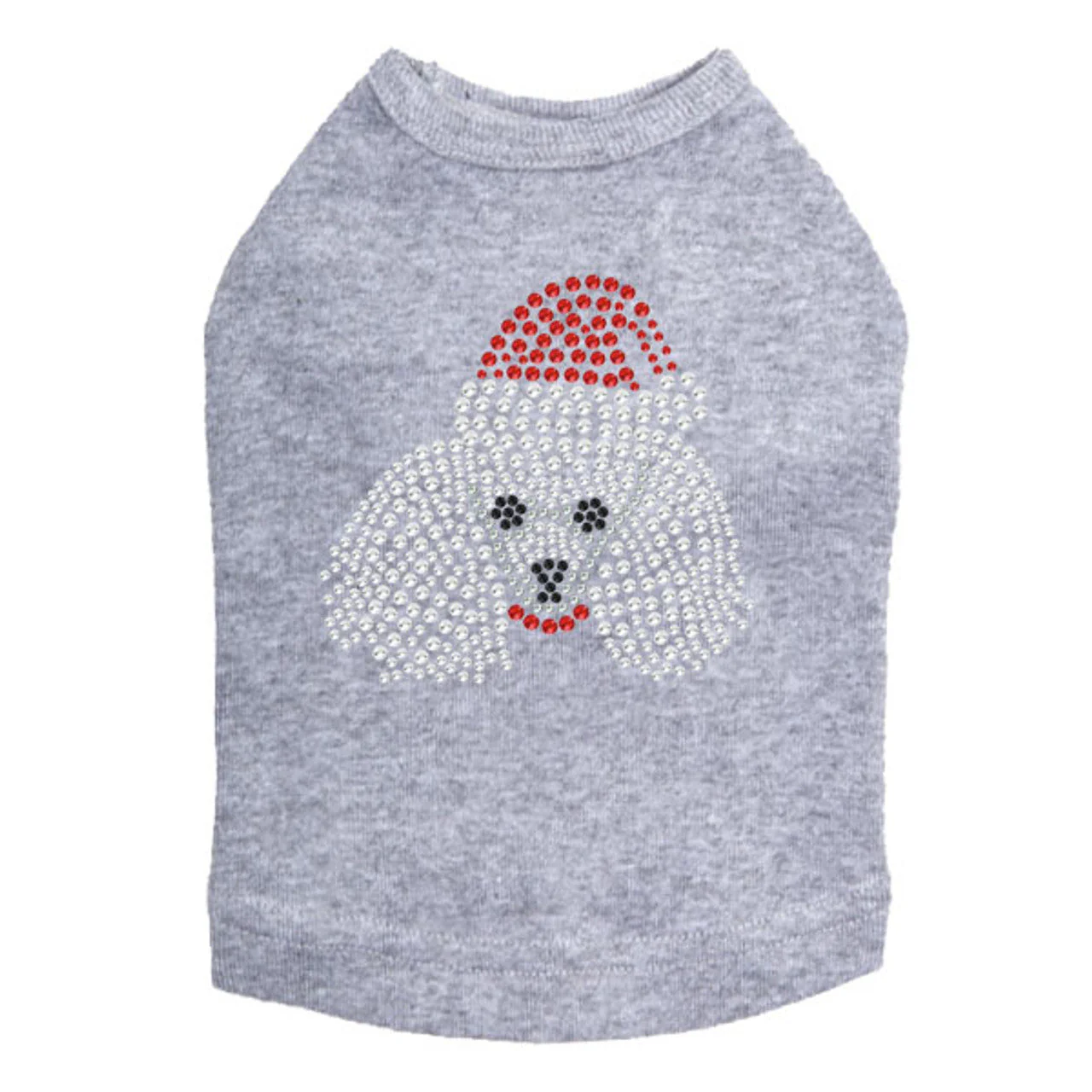 Poodle Face with Santa Hat - Dog Tank - Image 4