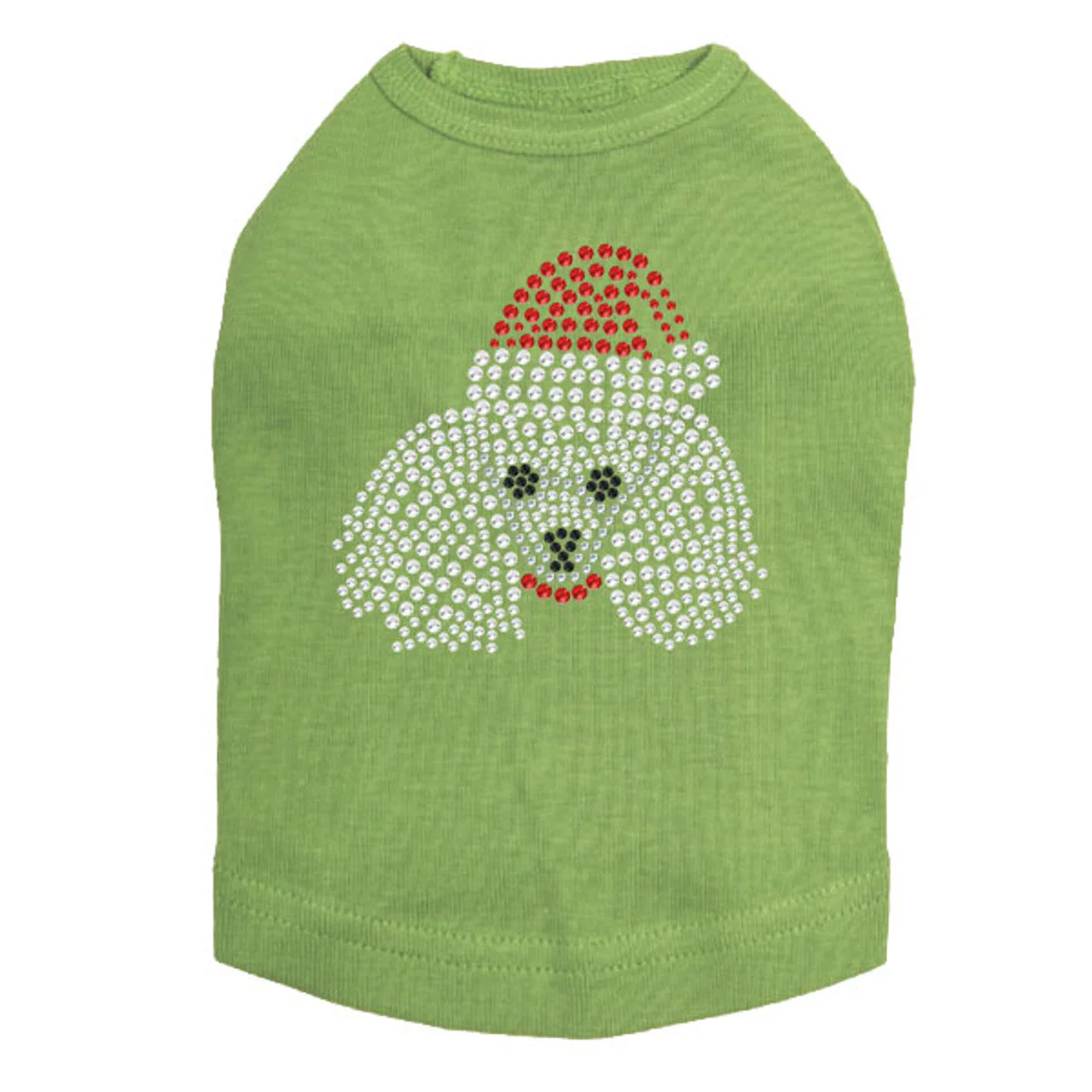 Poodle Face with Santa Hat - Dog Tank - Image 7