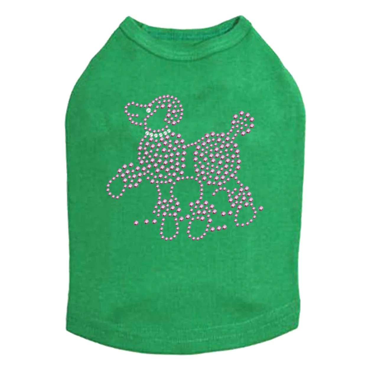 Poodle (Pink Rhinestuds) - Dog Tank - Image 2