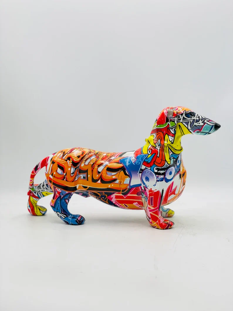 Pop Art Dachshund Dog Sculpture - Image 5
