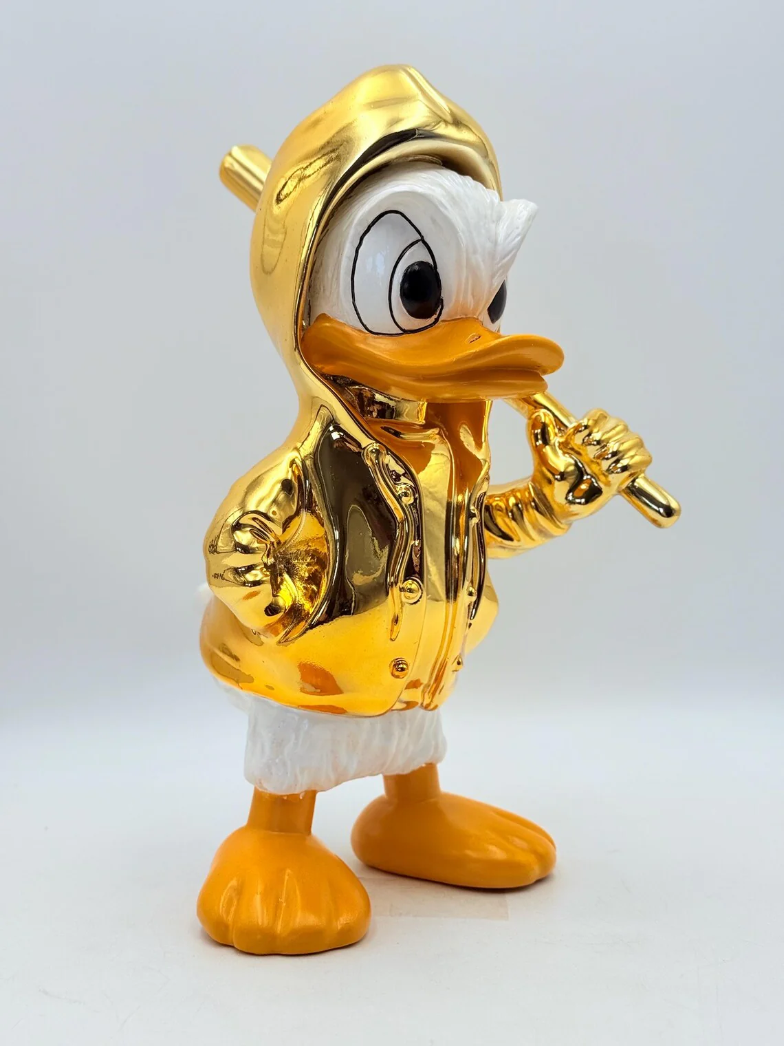 Pop Art Duck Gold Chrome Sculpture – Hoodie Edition - Image 3