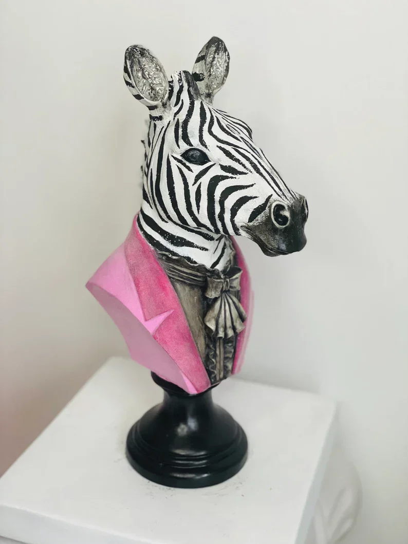 Pop Art Zebra Statue - Image 2