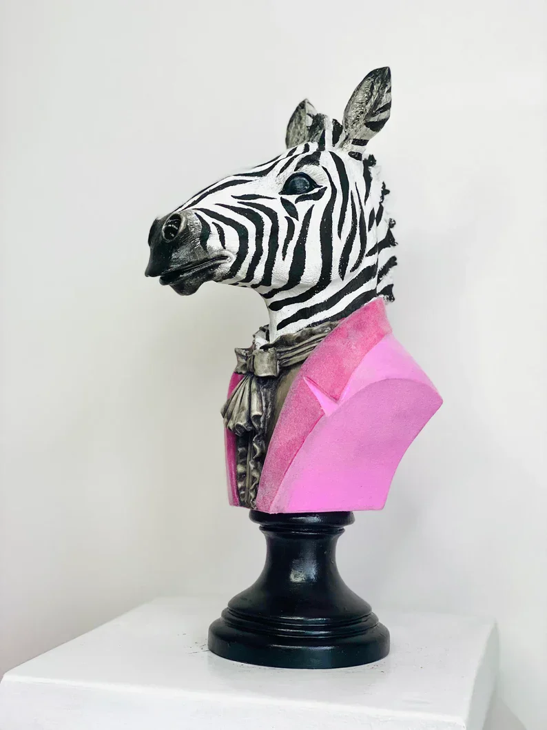 Pop Art Zebra Statue - Image 3