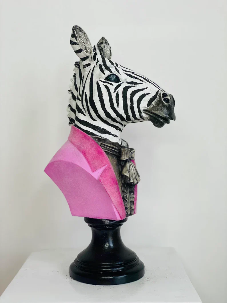 Pop Art Zebra Statue - Image 4