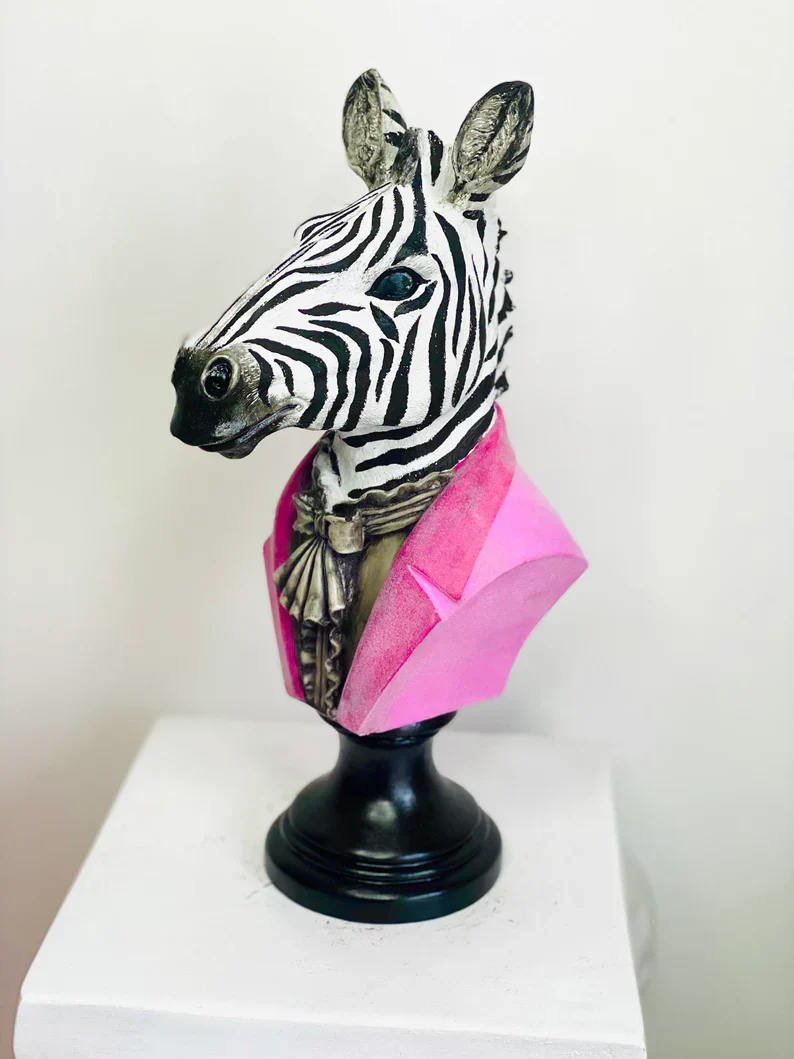 Pop Art Zebra Statue - Image 5