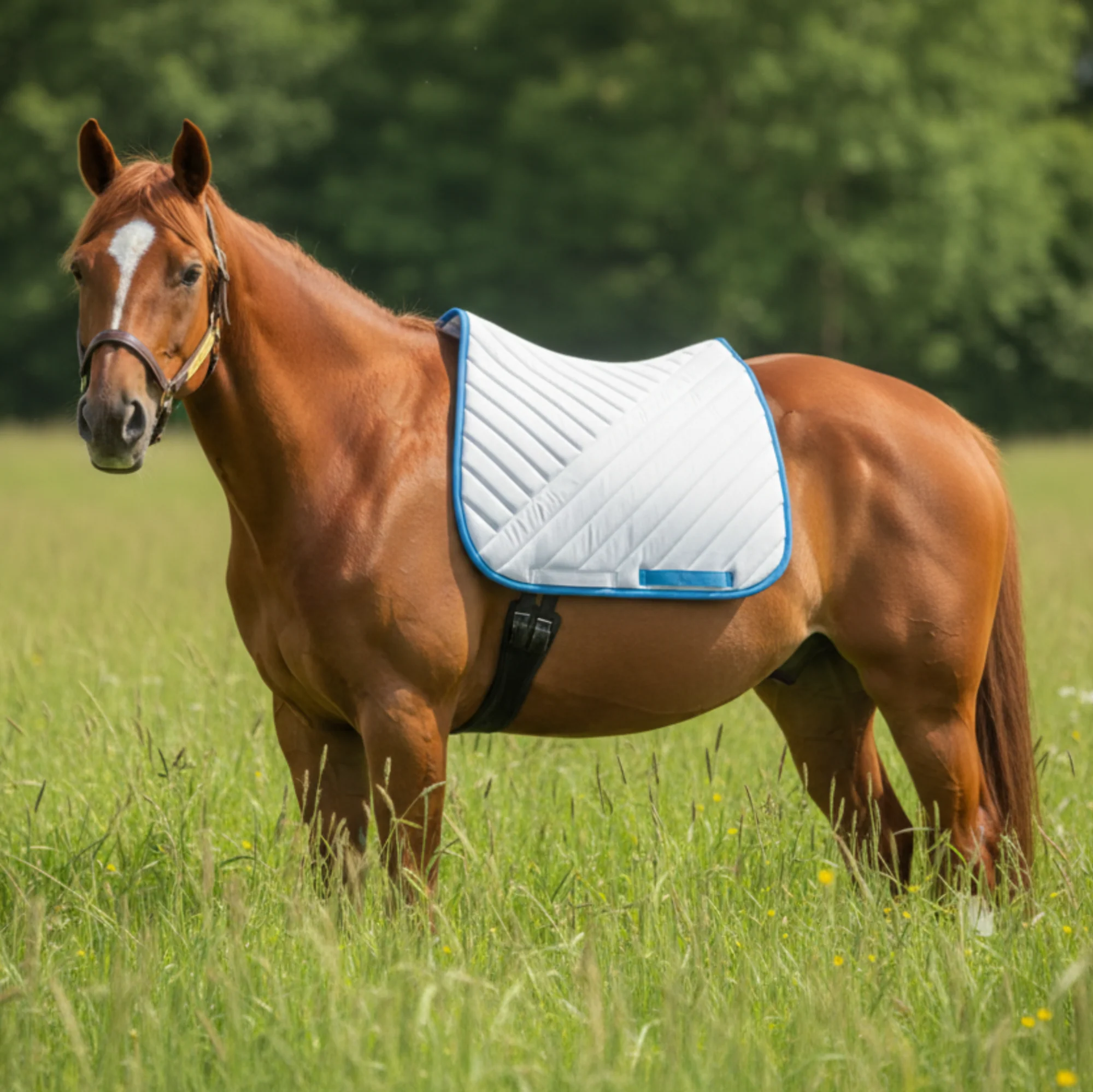 Premium Quality Horse Rug White and Blue Color - Image 5