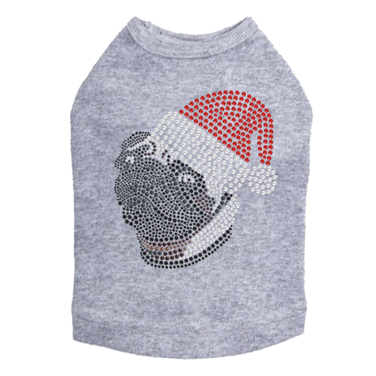 Pug with Santa Hat - Dog Tank - Image 13