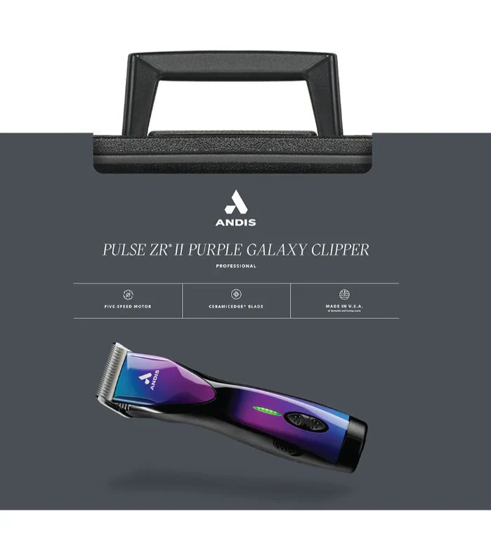 Pulse ZR II Purple Galaxy Limited Edition Clipper with Free Second Battery by Andis - Image 10