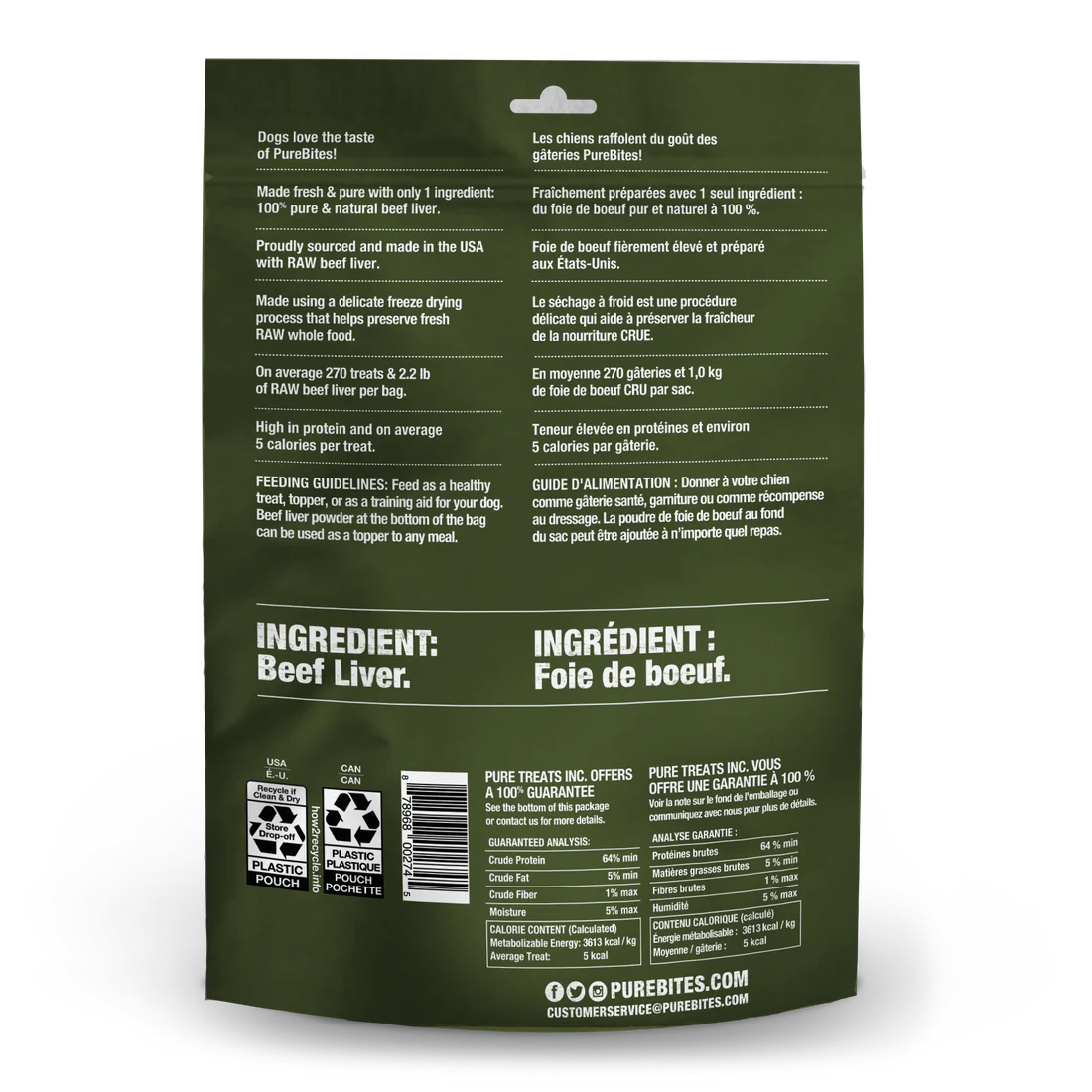 Pure Bites Beef Freeze Dried Dog Treats - Image 2